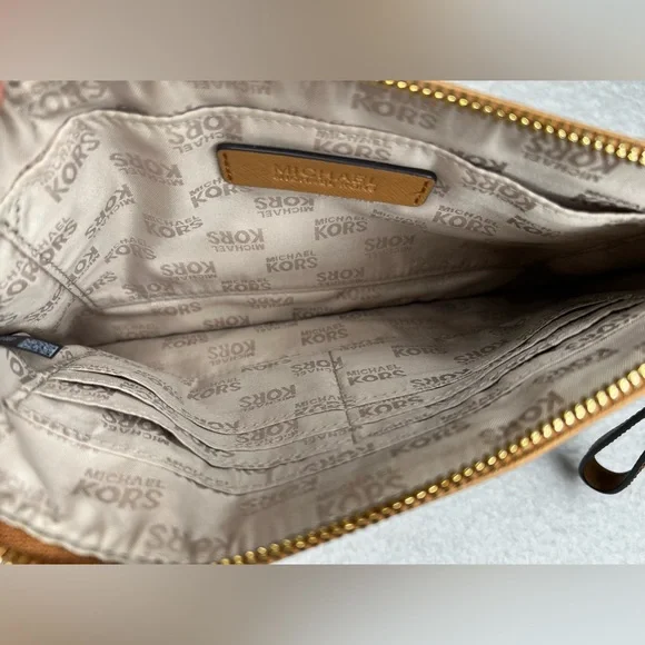 Michael Kors Tan and White Wristlet - Picture 3 of 3